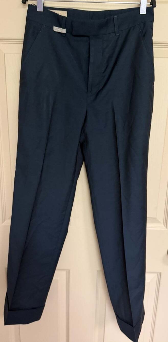 Gucci Uniform Dress Pants Rare Dark Green 2" Cuffed Leg 29" Waist 29" Inseam